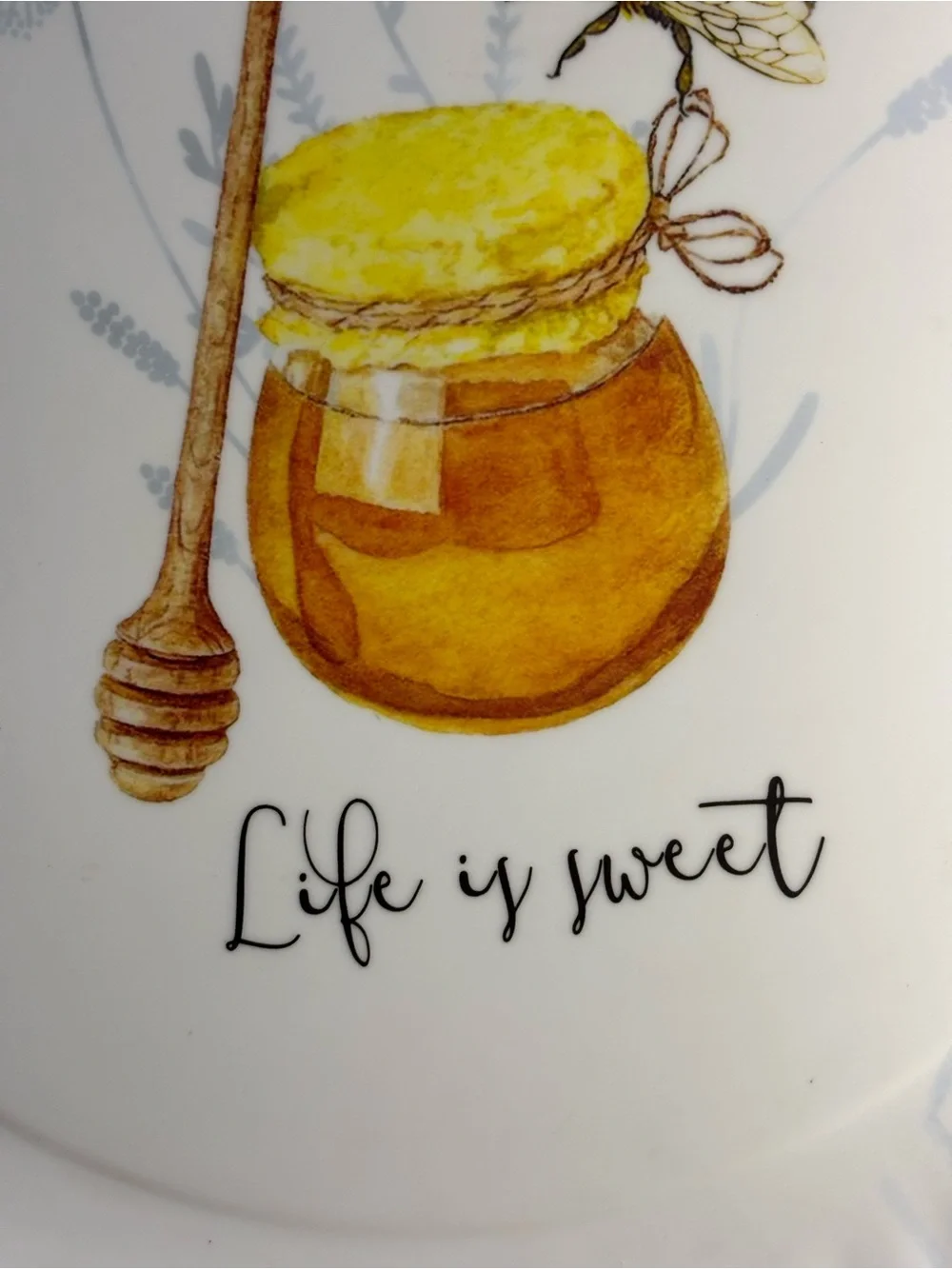 Rachel Ashwell The Farmhouse Life is Sweet Melamine Platter 16” Across Honey Bee